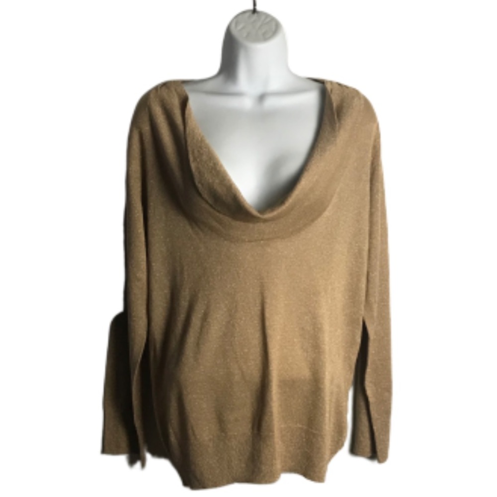 Dana Buchman metallic gold sweater